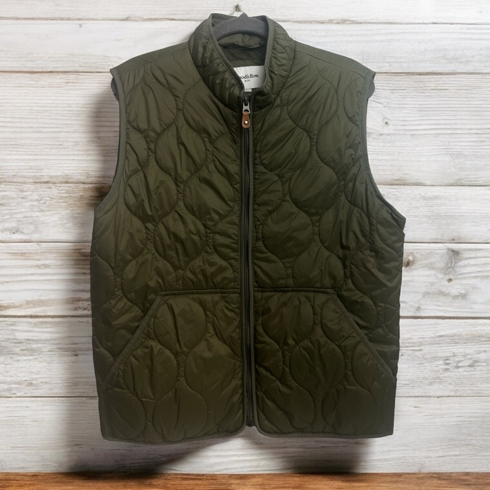 NWOT Men’s Quilted Vest Goodfellow Olive Green L